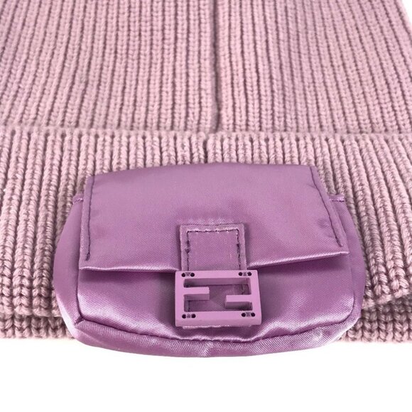FENDI FXQ938 bucket bag design with logo pocket beanie hat knit hat cap main image 8